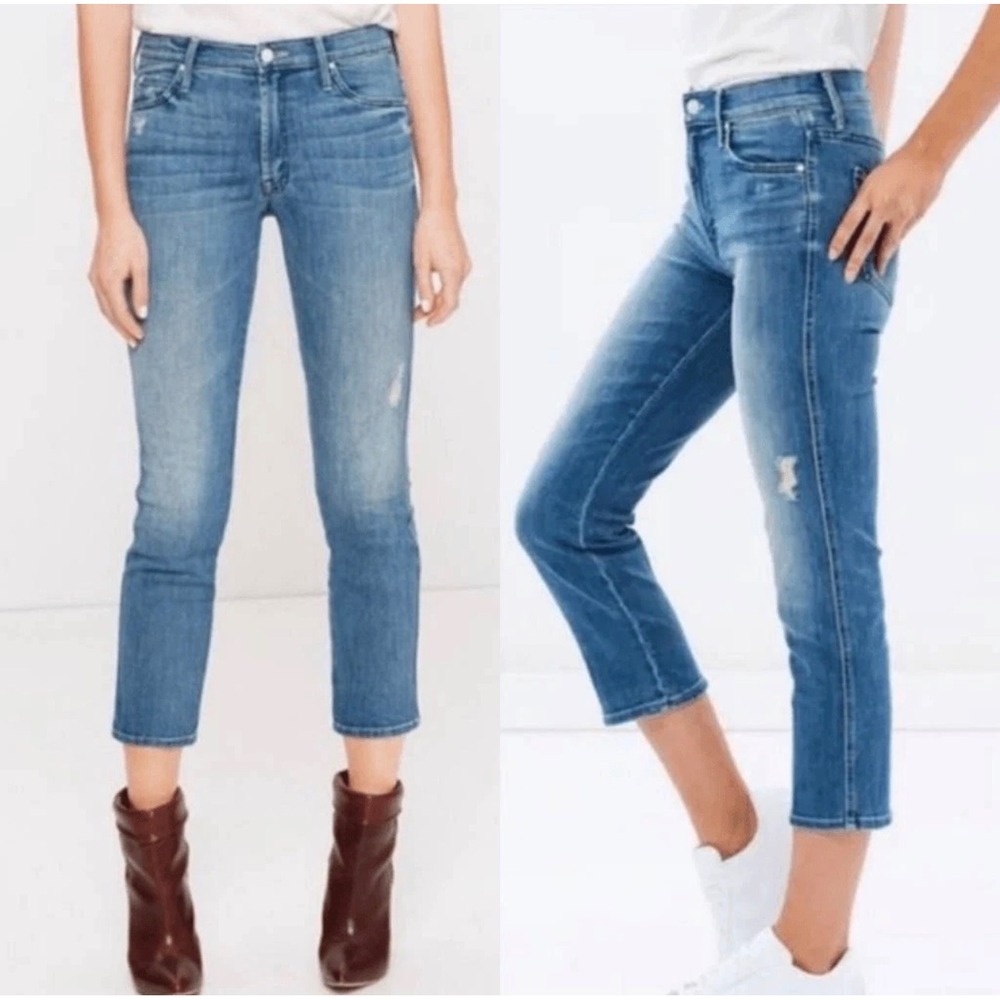Mother High Waisted Rascal Crop in Graffiti Girl‎ Size 26